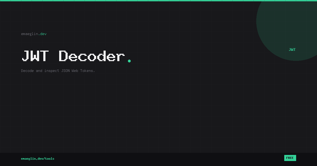 JWT Decoder & Validator – Free Online Validator | emaeglin.dev